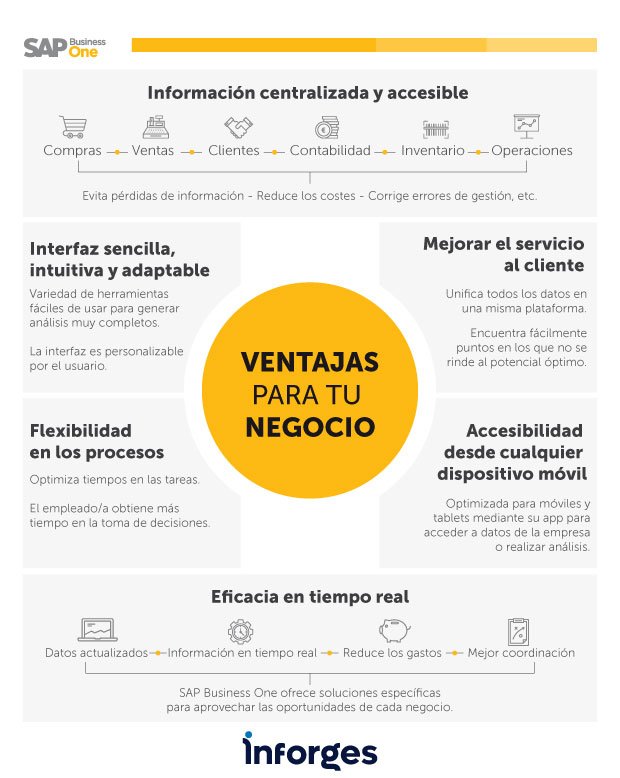Infografía Ventajas SAP Business One 