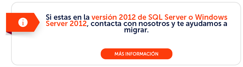 Fin de soporte de SQL Server 2012 y Windows Server 2012