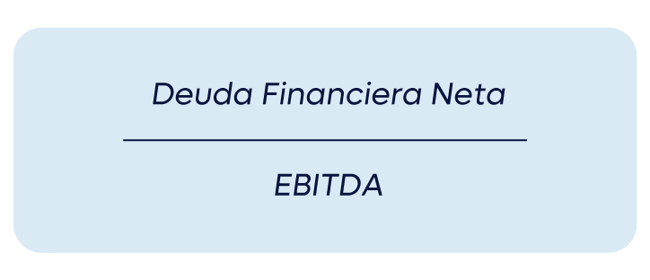 Formula Deuda financiera Neta / EBITDA