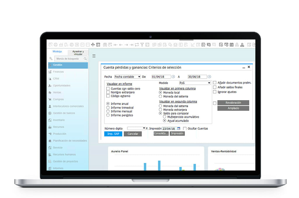 Módulo finanzas avanzada SAP Business One