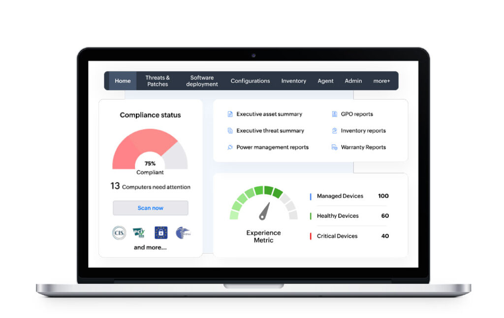 Gestión integral de endpoints y puestos de trabajo digitales 7 Herramienta para la gestión de endpoints: ManageEngine Endpoint Central