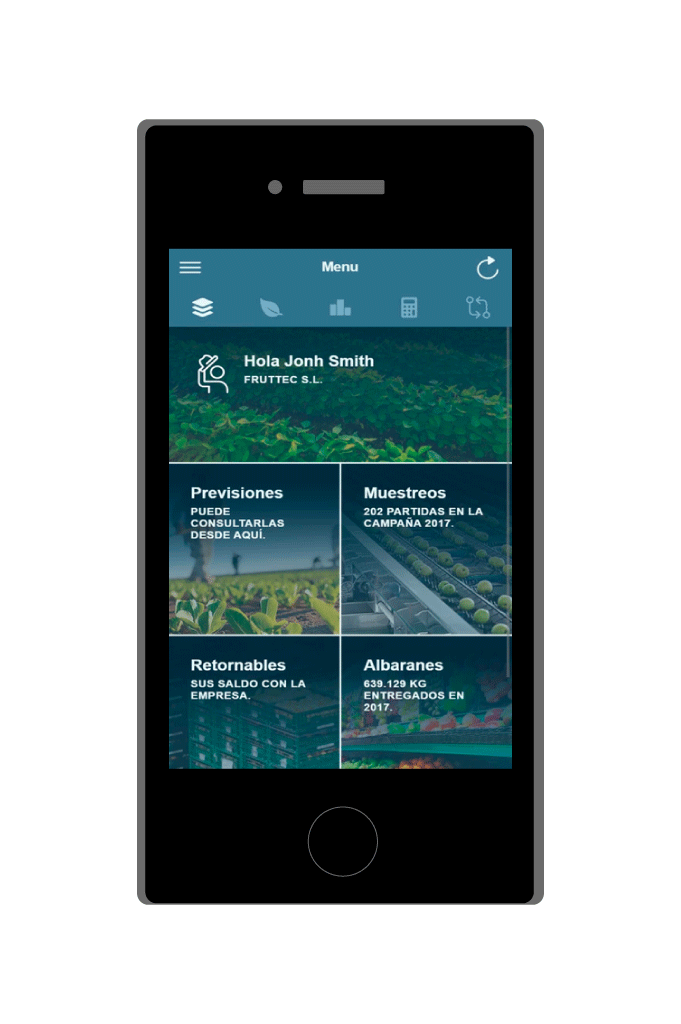 Módulos del ERP Hortofrutícola Fruttec 4 App Portal del Socio