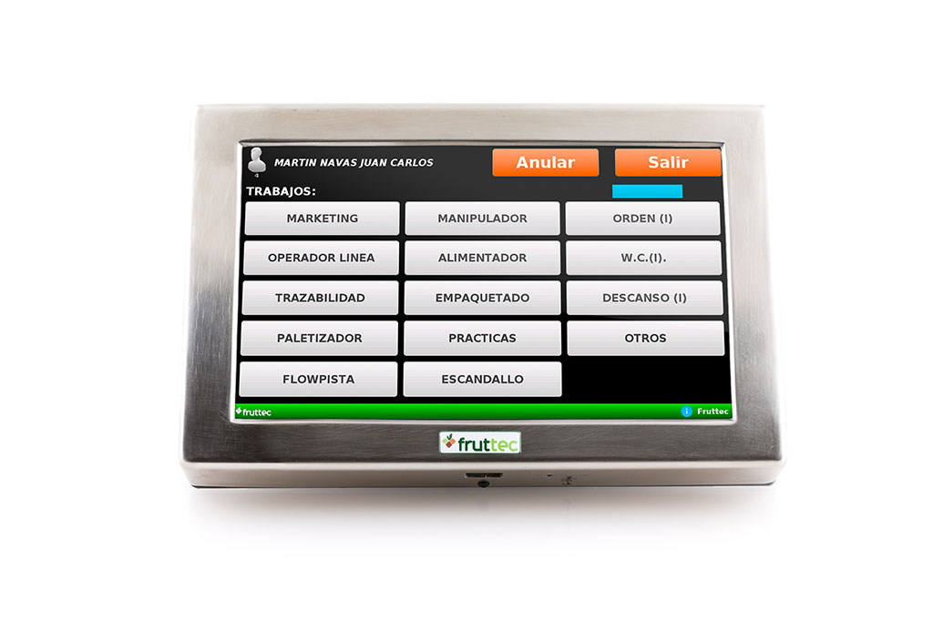 ERP Hortofrutícola Fruttec 8 Control de productividad individualizado