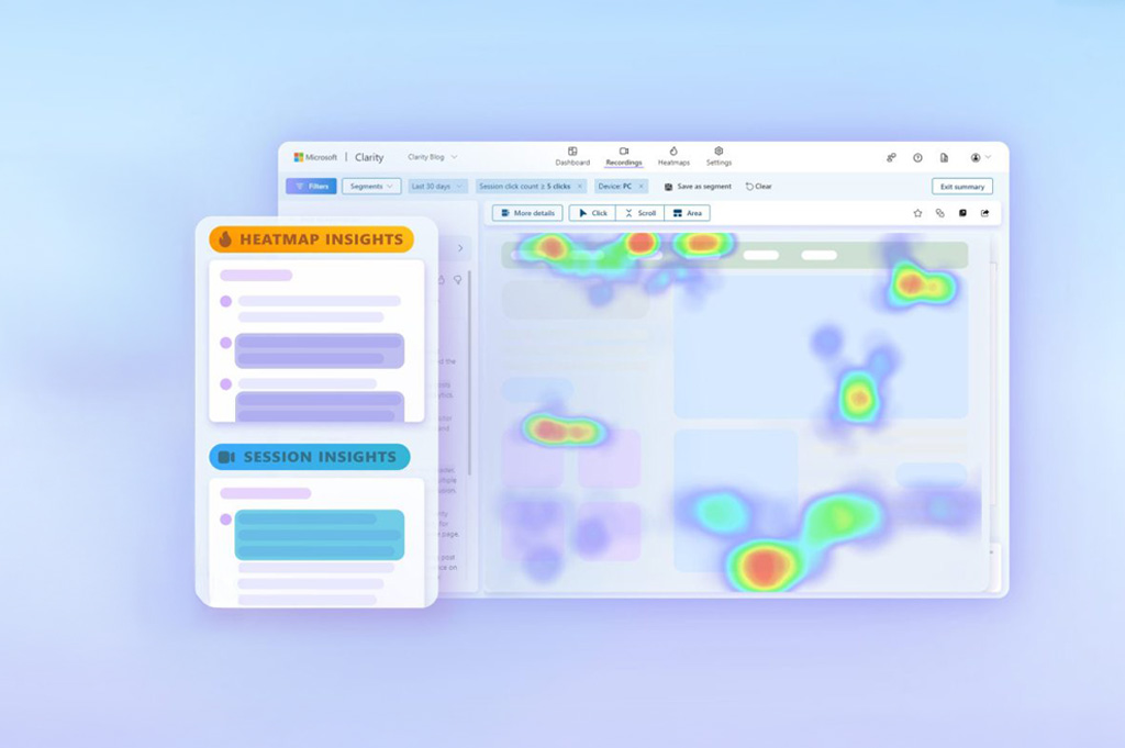 Mapas de calor web (Heatmaps) para optimizar tu sitio con Microsoft Clarity y Hotjar