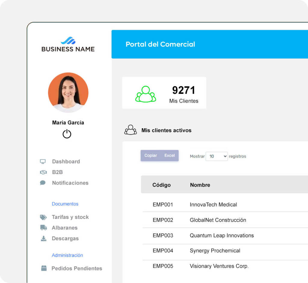 Comercio Unificado para empresas: conecta tus canales físicos y digitales 4 Portal del Comercial: La herramienta digital que impulsa a tu equipo de ventas