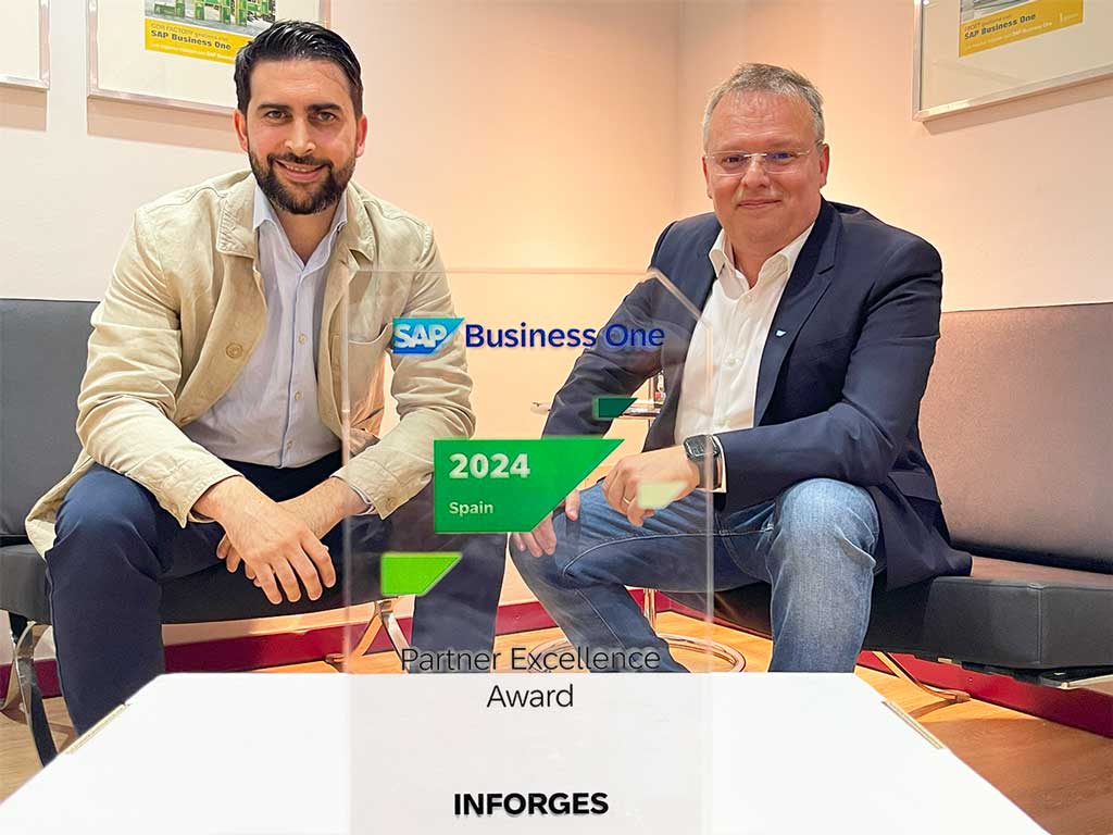 Inforges ha sido galardonada con el prestigioso SAP Business One Partner Excellence Award 2024